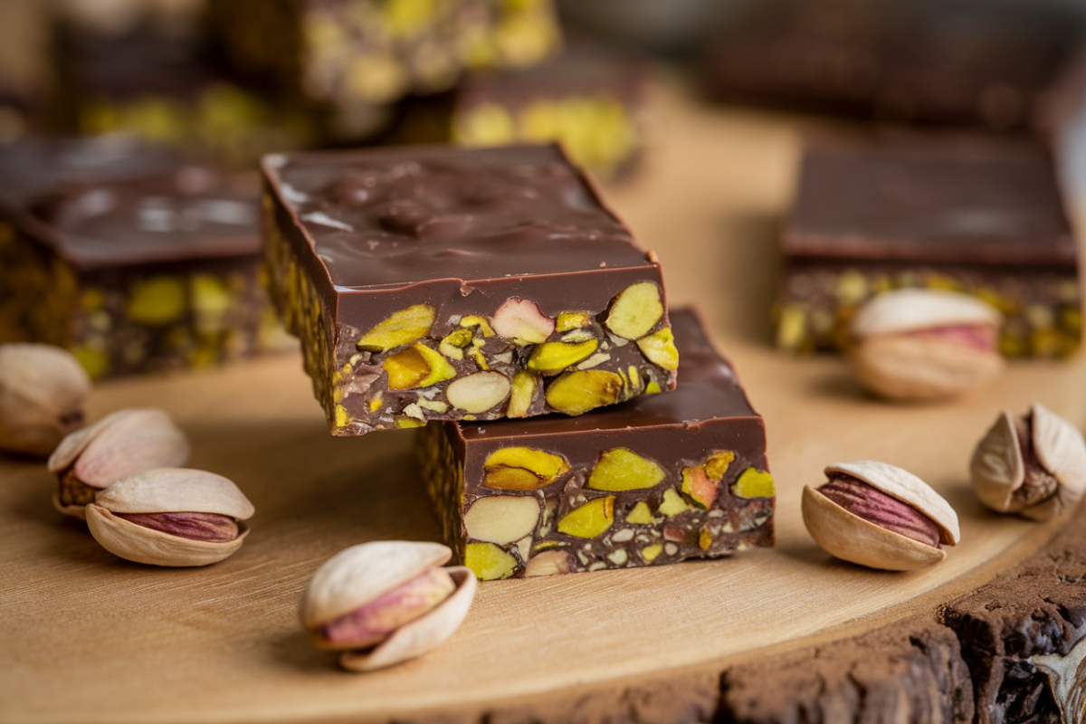 Ingredients for Dubai pistachio chocolate bar recipe