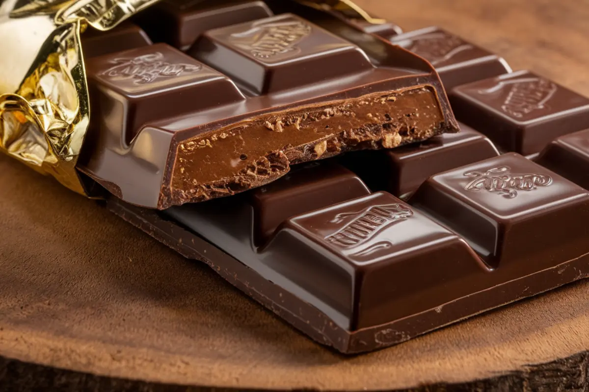 Best-selling chocolate bar in the world on display with rich ingredients