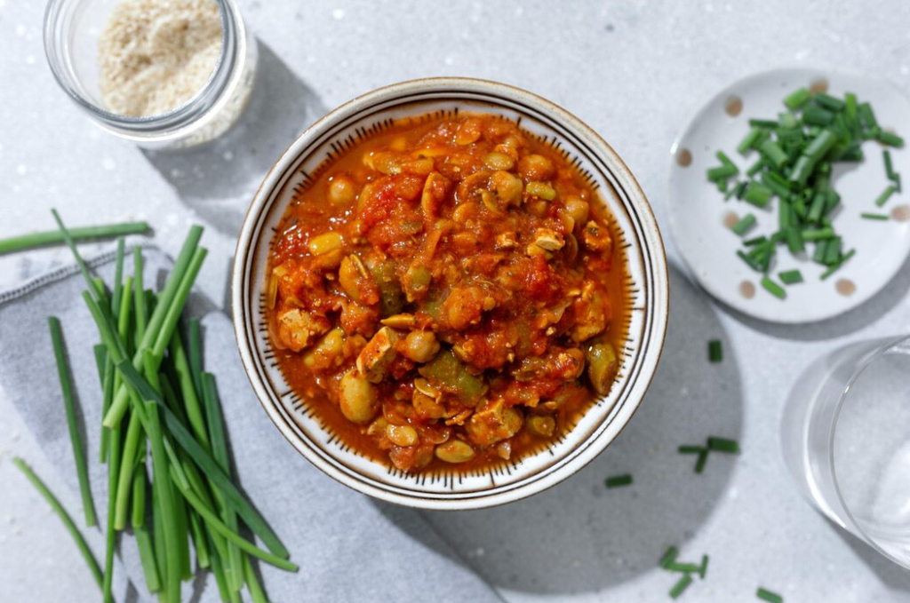 A bowl of authentic Hungarian goulash stew