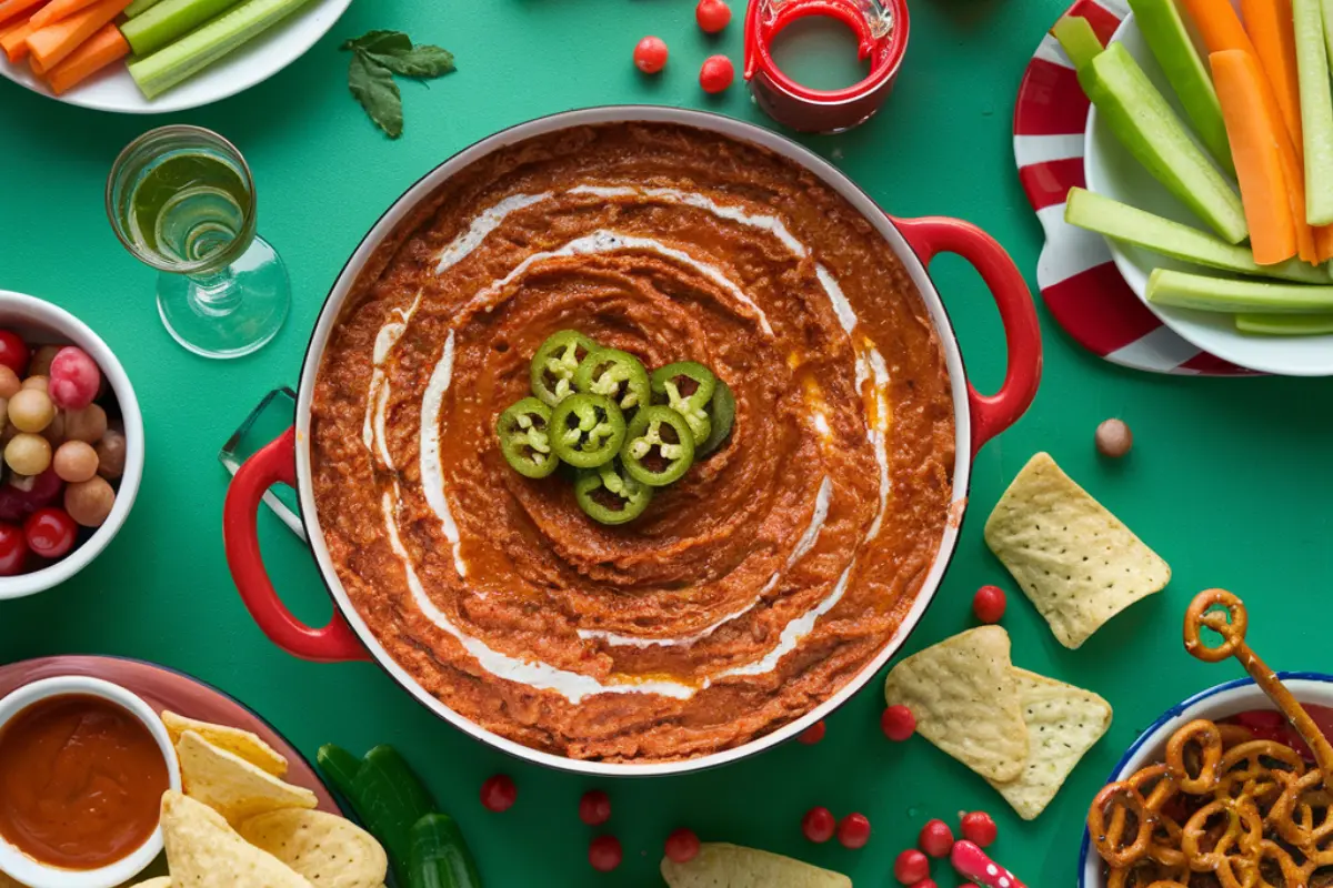 A bowl of creamy Rotel dip with tortilla chips