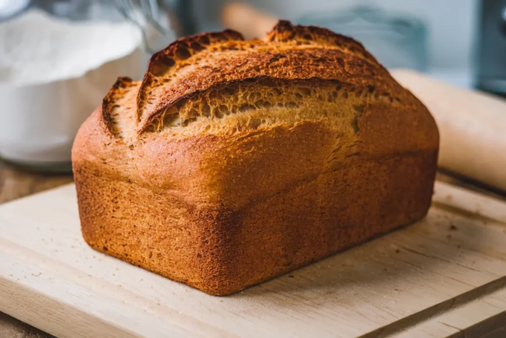 Close-up of a baker kneading dough made with bread flour