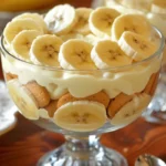 Layered banana pudding with vanilla wafers and whipped cream